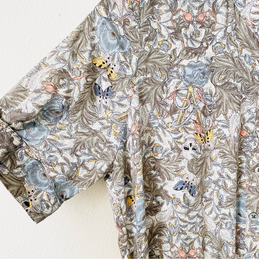 Zadig & Voltaire LARGE Rima short sleeve midi dress in floral butterfly print - Picture 3 of 9